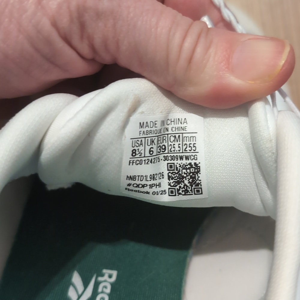 Reebok white and green low-profile sneakers - Picture 6 of 7